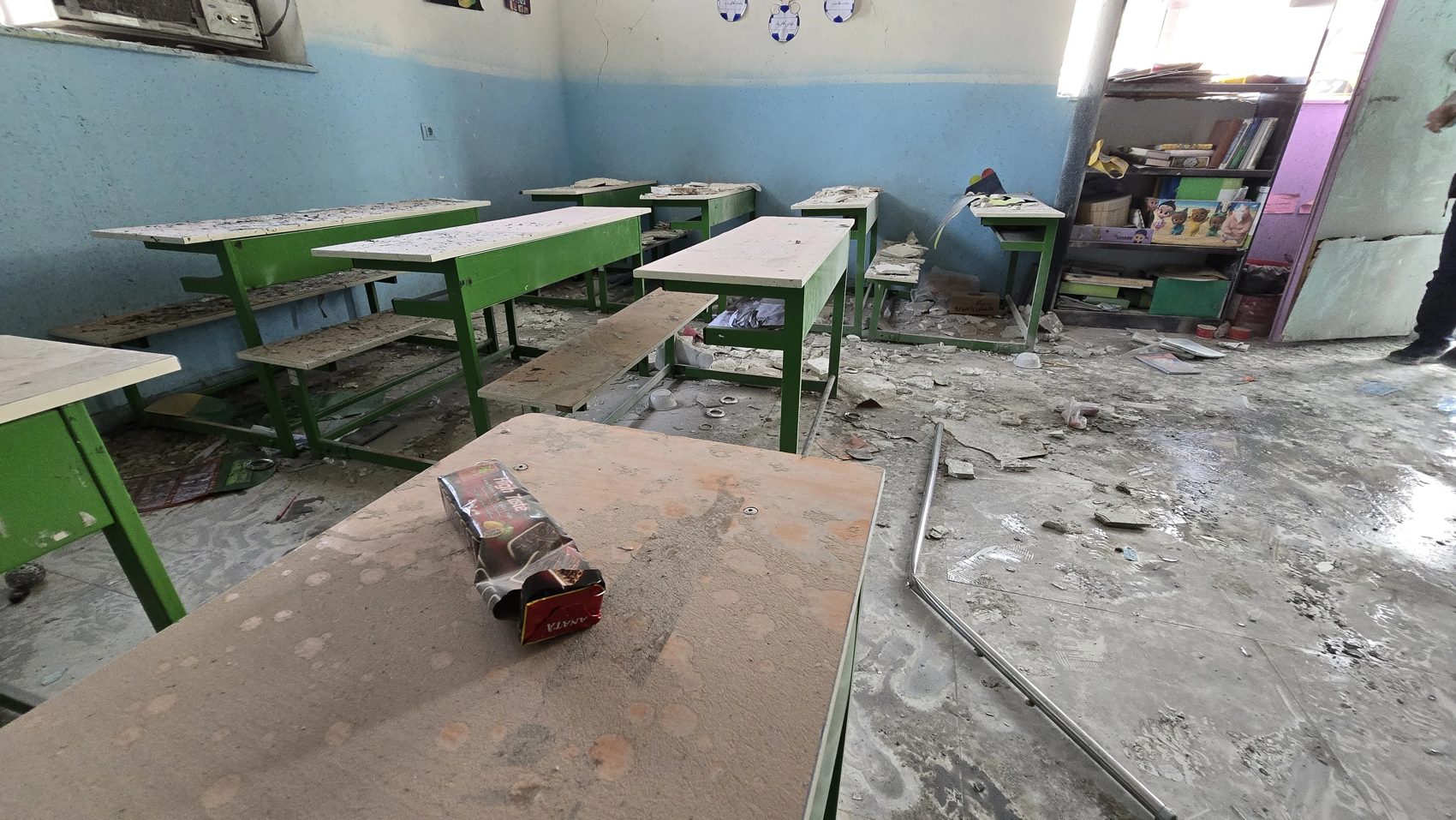 A destroyed classroom
